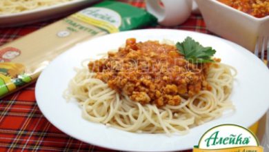 Photo of Спагетти с фаршем на сковороде