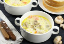 Photo of Куриный суп с грибами и сливками