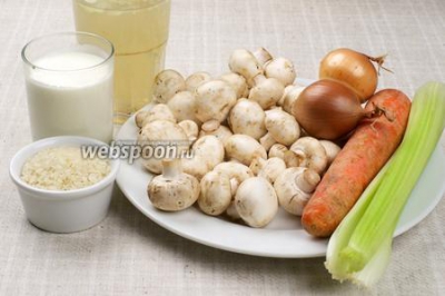 Куриный суп с грибами и сливками 