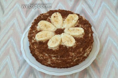 Блинный торт с бананом 