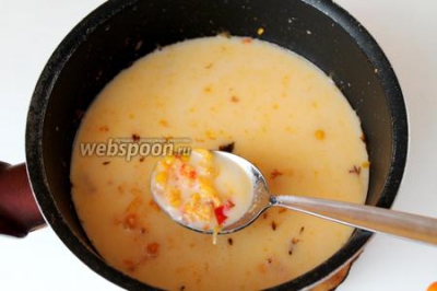Кукурузный суп на молоке 