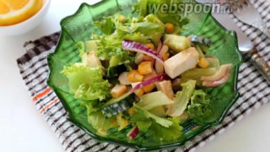 Photo of Зелёный салат с кукурузой и курицей