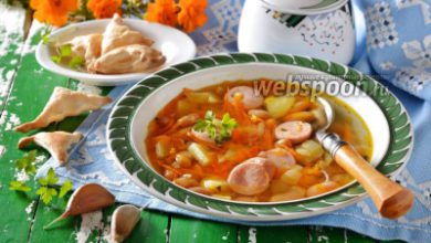 Photo of Суп с фасолью и сосисками