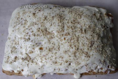 Торт Наполеон из домашнего слоёного теста с грецкими орехами 