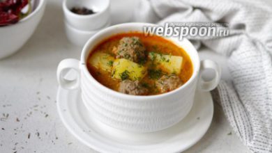 Photo of Томатный суп с фрикадельками и рисом