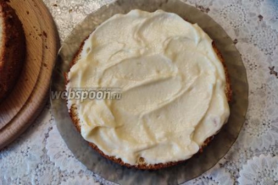 Бисквитный торт с заварным кремом на сметане 