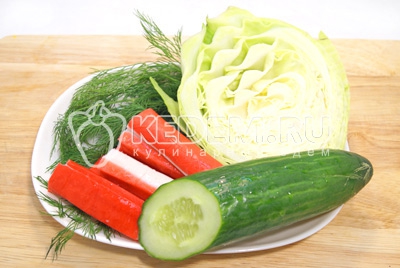 Крабовый салат с капустой