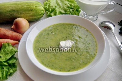Густой суп-пюре с цветной капустой и овощами 
