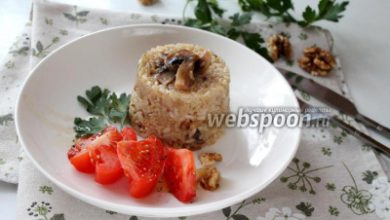 Photo of Рис с грибами и орехами в микроволновке