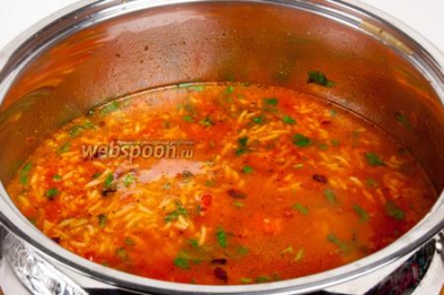 Суп Харчо без мяса с томатной пастой 