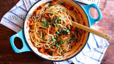 Photo of Спагетти с простым овощным соусом