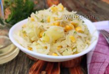 Photo of Салат с картофелем, кукурузой и квашеной капустой