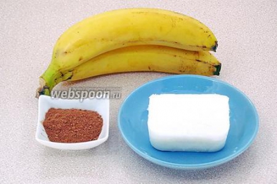 Десерт из бананов, какао и кокосового масла  