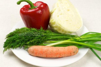 Салат из капусты и болгарского перца 