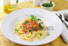 Photo of Спагетти с помидорами и базиликом