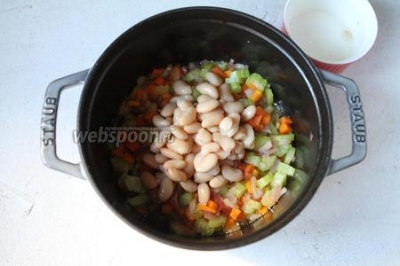Овощной суп с белой фасолью на костном бульоне  