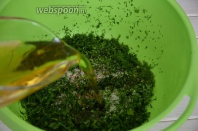 Зелёное растительное масло 